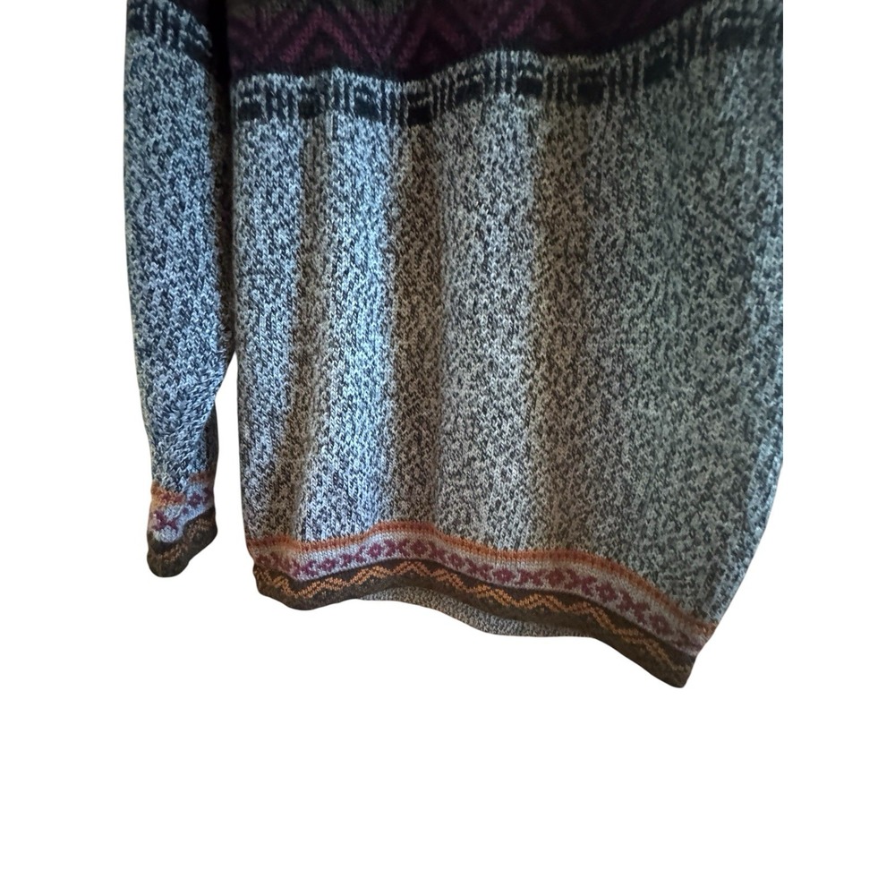 Vintage Peruvian Wool Blend Unisex Sweater Andean Geometric Pattern *No Size - Picture 4 of 8